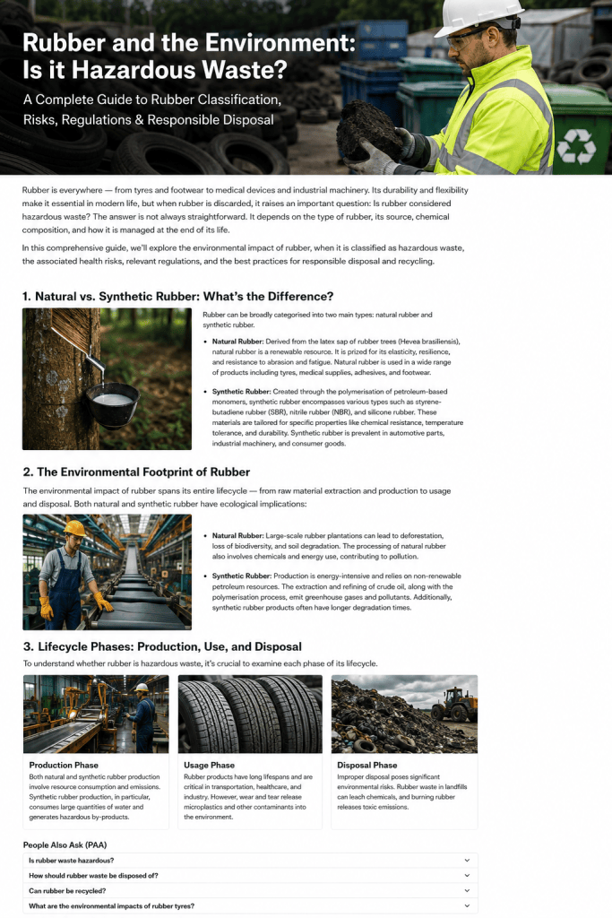 Sustainable Rubber Waste Management