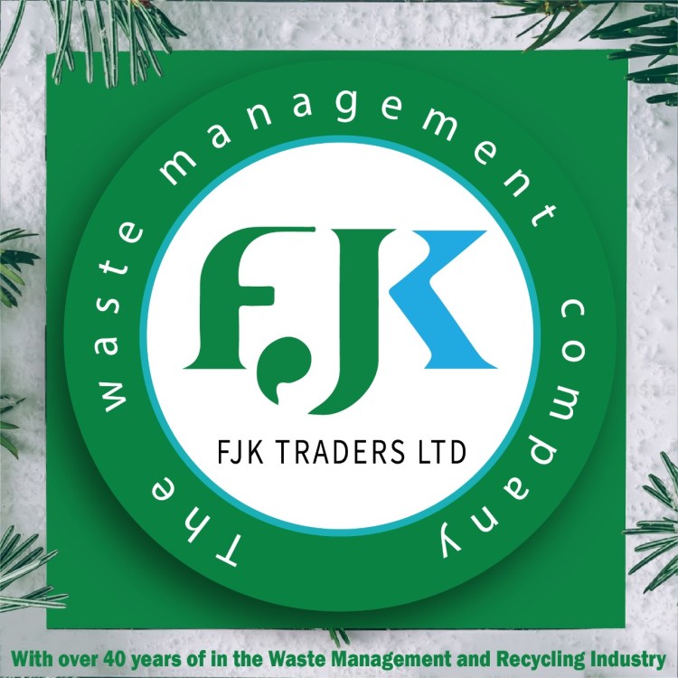 fjk traders ltd. logo in green frame
