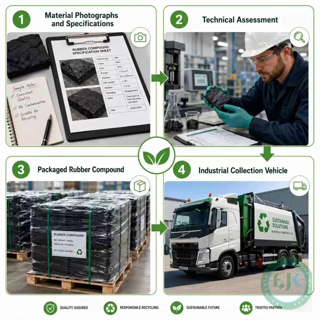 Industrial rubber waste assessment from enquiry to collection